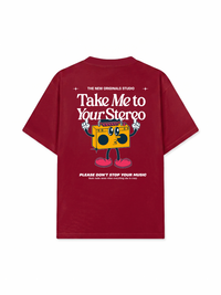Áo Thun Relaxed Fit Take Me To Your Stereo