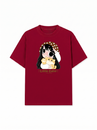 Áo Thun Relaxed Fit Little Girl Brown Dots