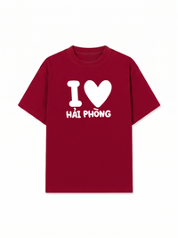 Áo Thun Relaxed Fit I Love Hải Phòng