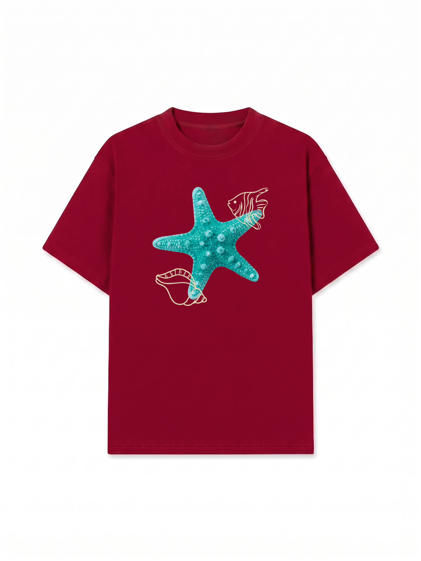 Áo Thun Relaxed Fit  Blue Tiffany Starfish