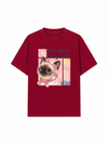 Áo Thun Relaxed Fit Pink Flower Cat