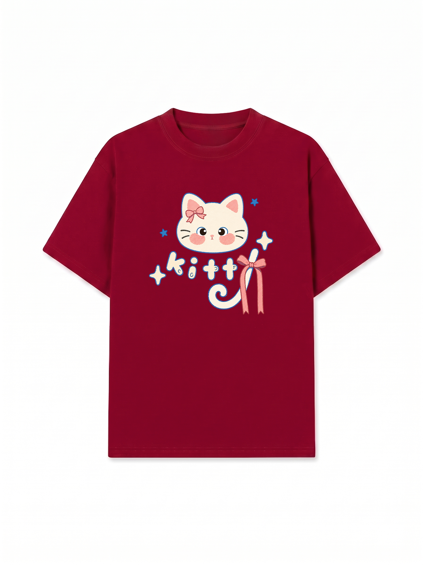 Áo Thun Relaxed Fit Blue Kitty