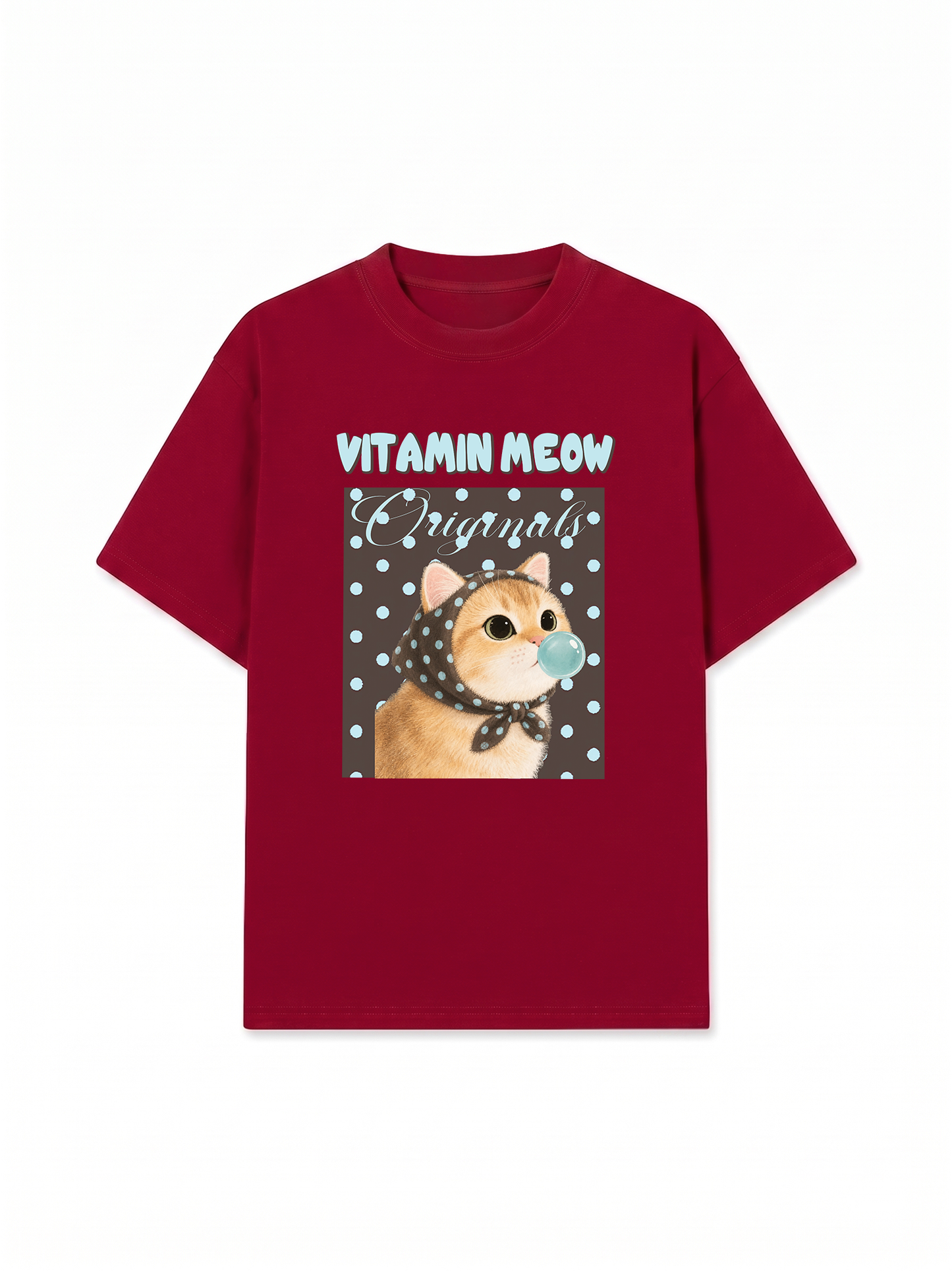 Áo Thun Relaxed Fit Vitamin Meow Blue Tiffany