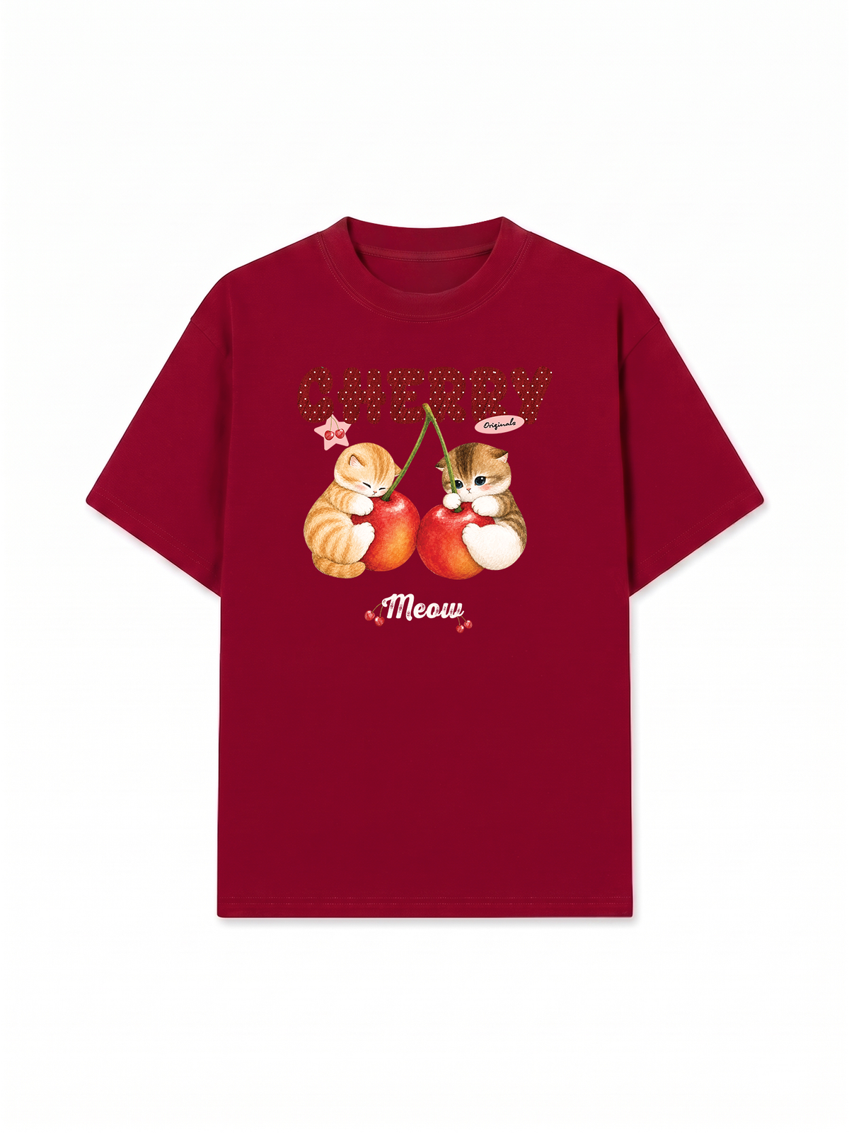 Áo Thun Relaxed Fit Cherry Meow