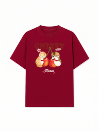 Áo Thun Relaxed Fit Cherry Meow