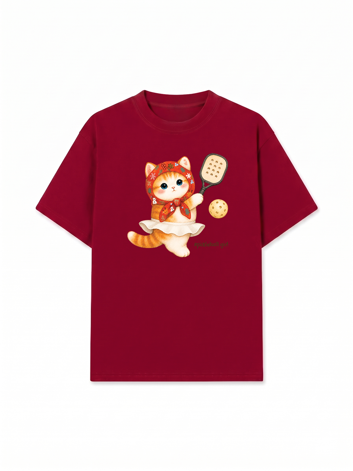 Áo Thun Relaxed Fit Pickleball Girl Meow