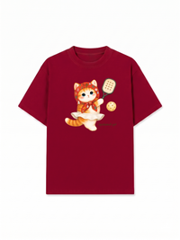 Áo Thun Relaxed Fit Pickleball Girl Meow