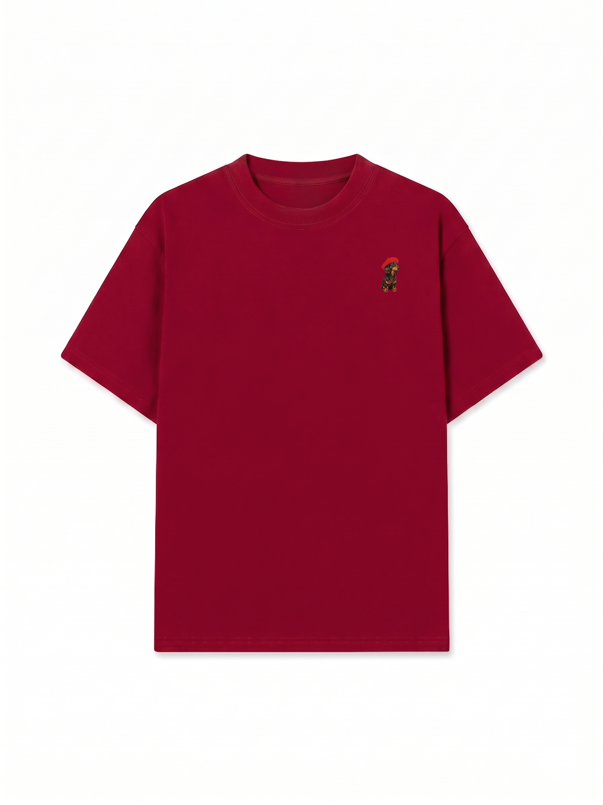 Áo Thun Relaxed Fit Dachshund With Red Beret