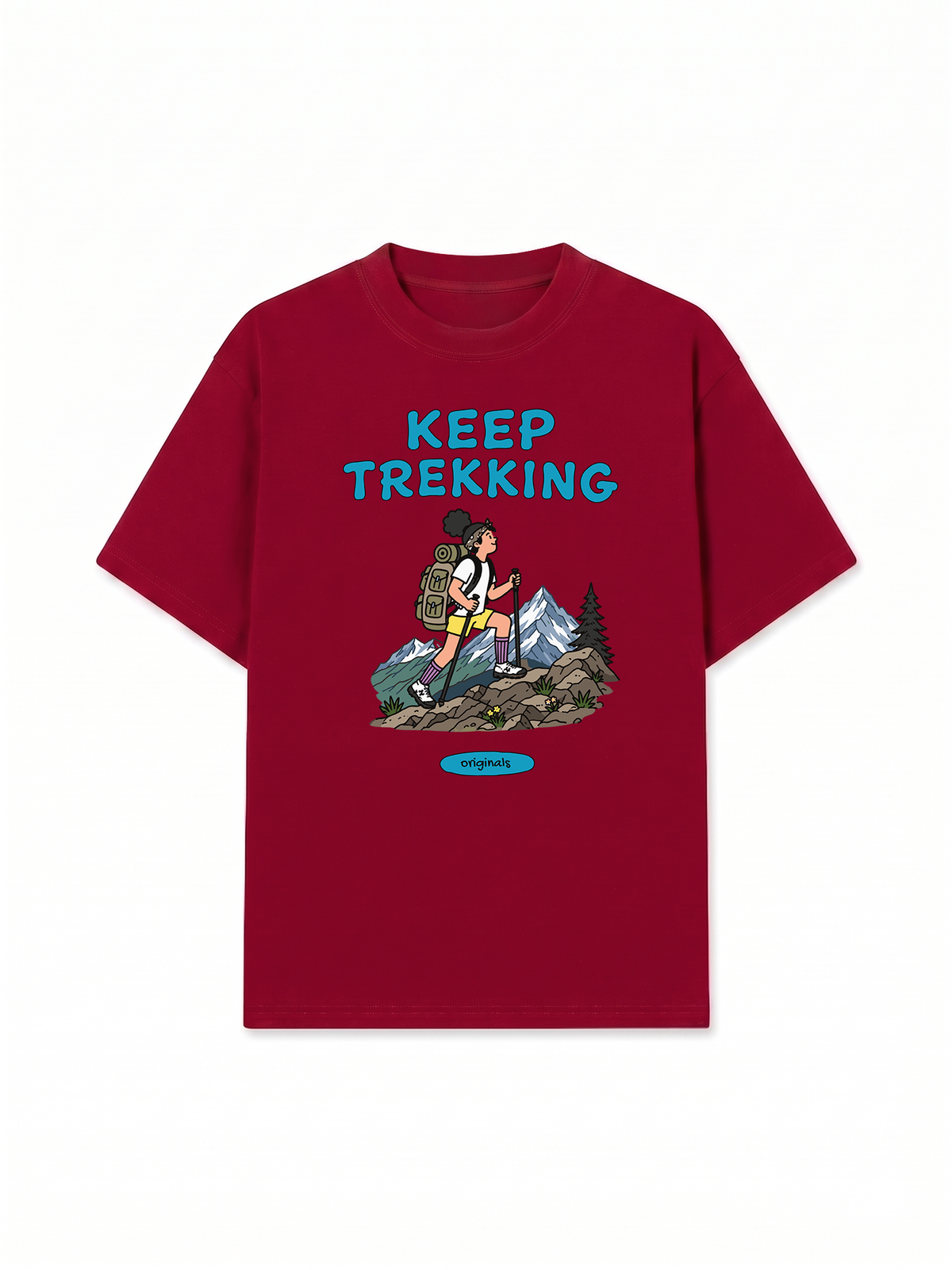 Áo Thun Relaxed Fit Keep Trekking For Girl
