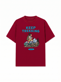 Áo Thun Relaxed Fit Keep Trekking For Girl