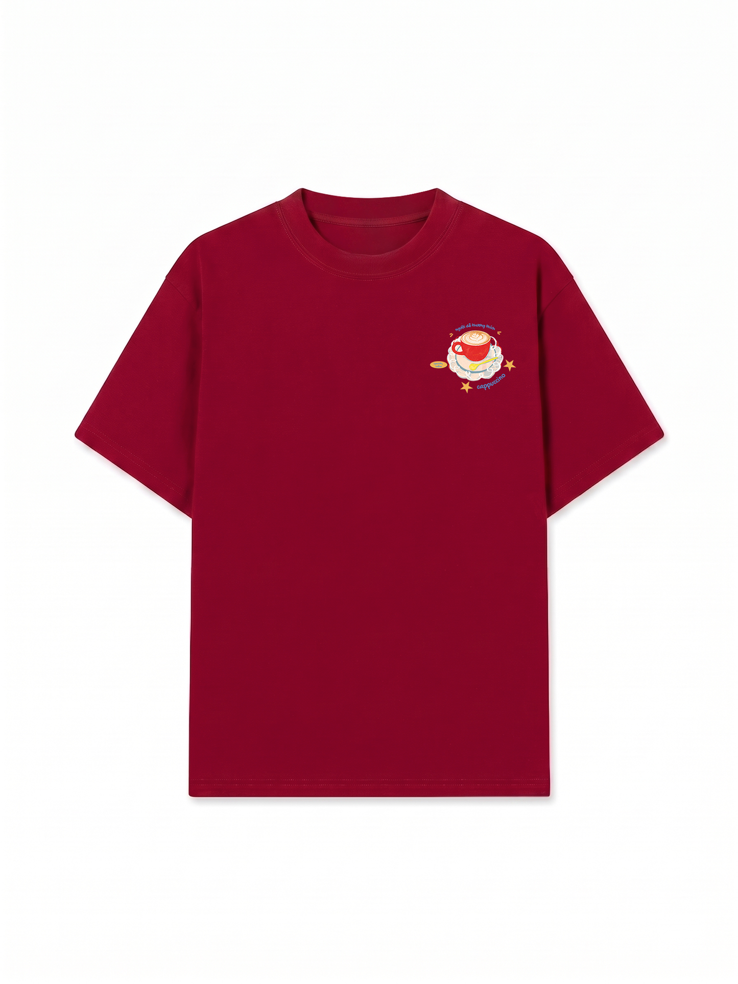 Áo Thun Relaxed Fit Người Dễ Thương Thích Cappuchino