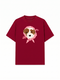 Áo Thun Relaxed Fit Pink Dots Puppy