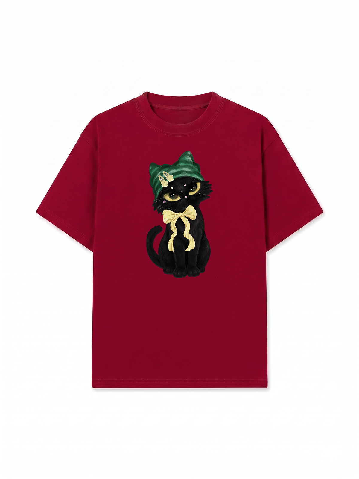 Áo Thun Relaxed Fit Black Cat Girl