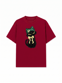 Áo Thun Relaxed Fit Black Cat Girl