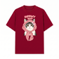 Áo Thun Relaxed Fit Meowy Cat Pink Plaid