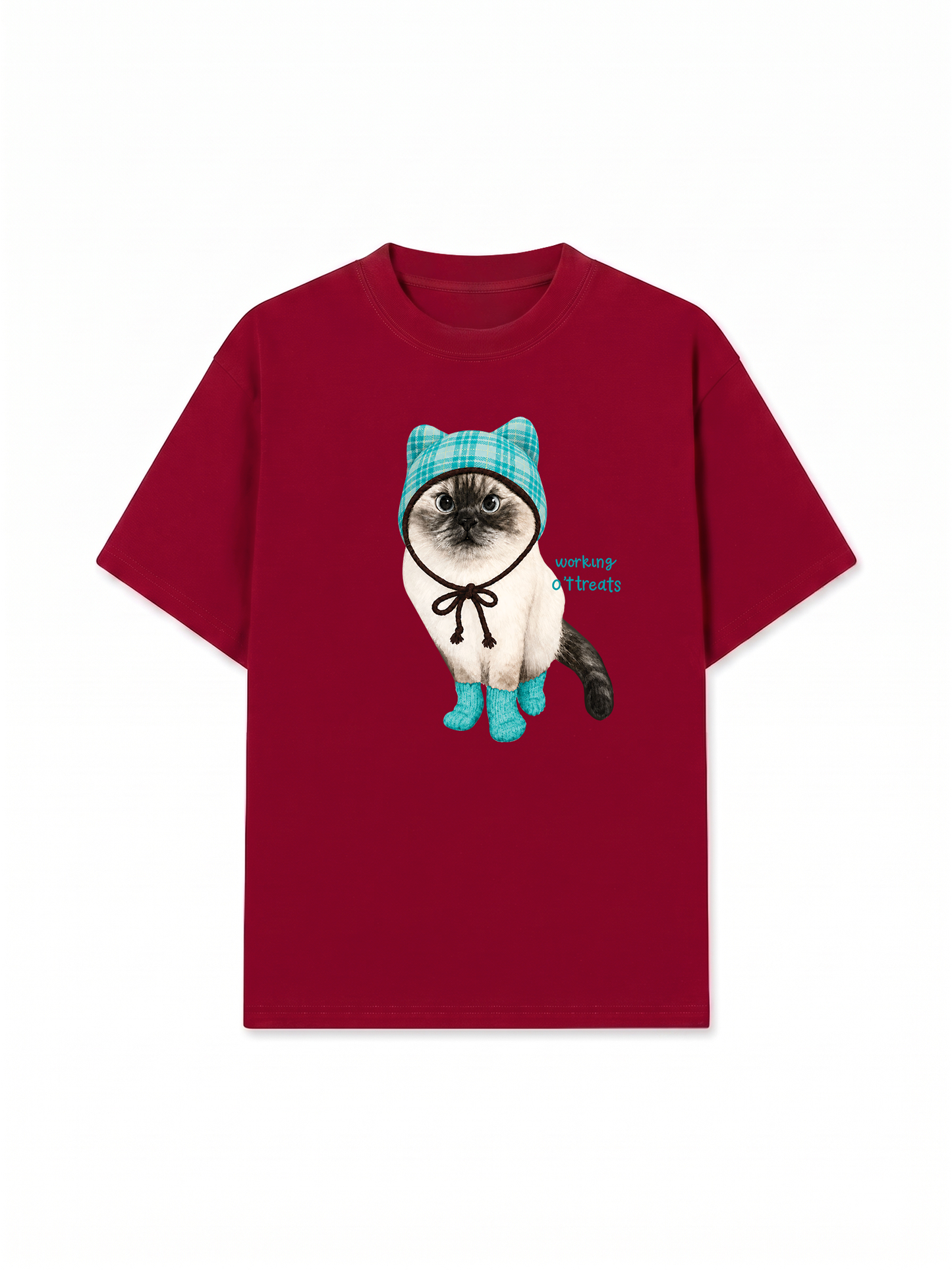 Áo Thun Relaxed Fit Working O'ttreats Blue Tiffany Meow