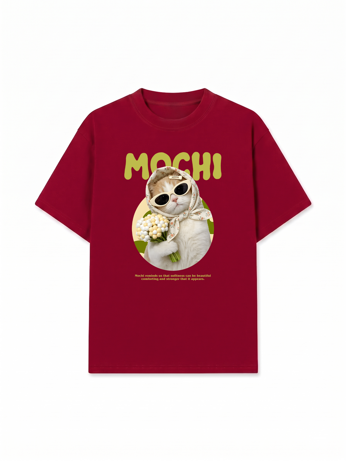 Áo Thun Relaxed Fit Mochi Cat