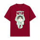 Áo Thun Relaxed Fit Meowy Cat Blue Tiffany Dots