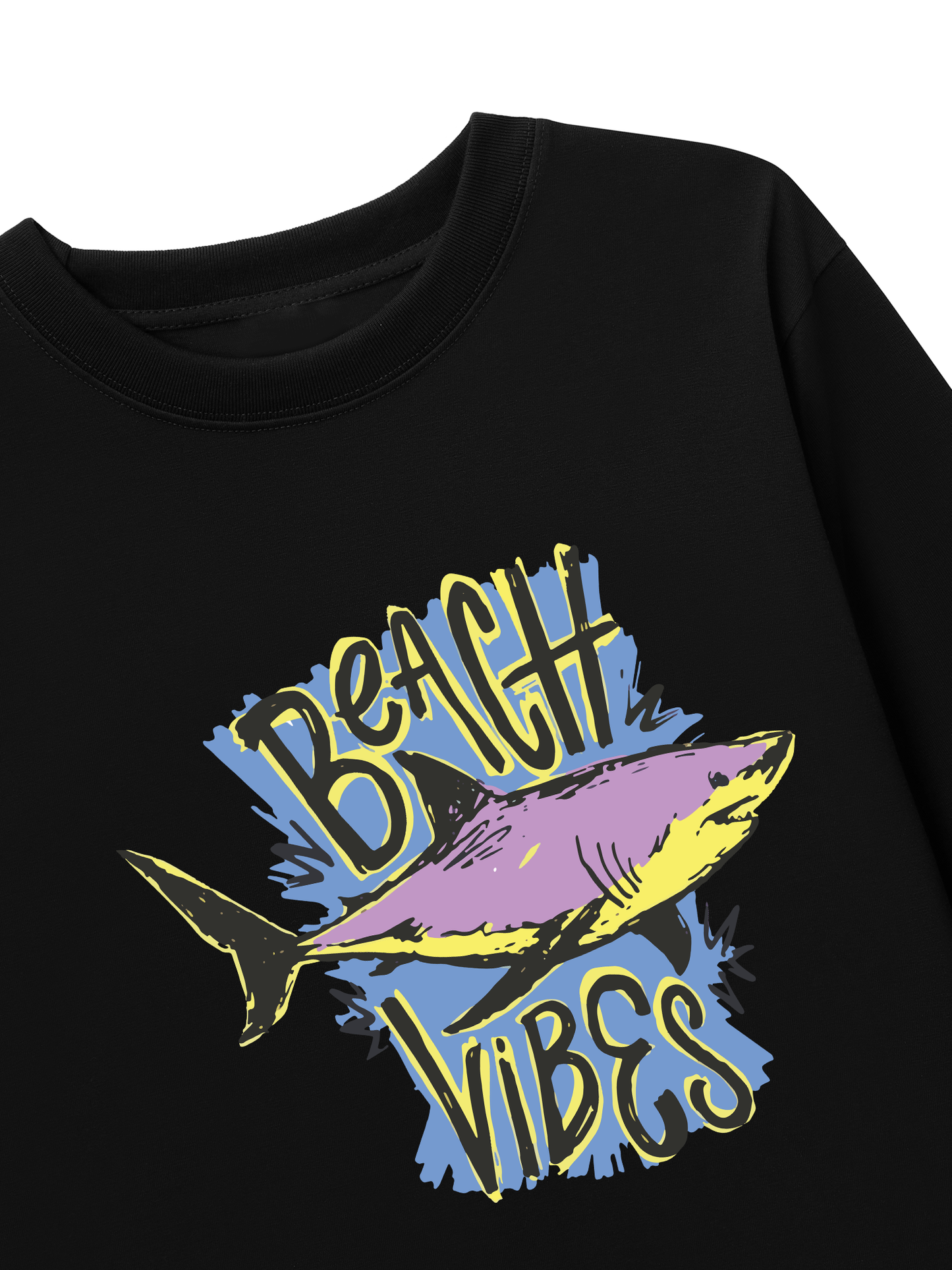 Áo Thun Dài Tay Ocean Beach Vibes Shark