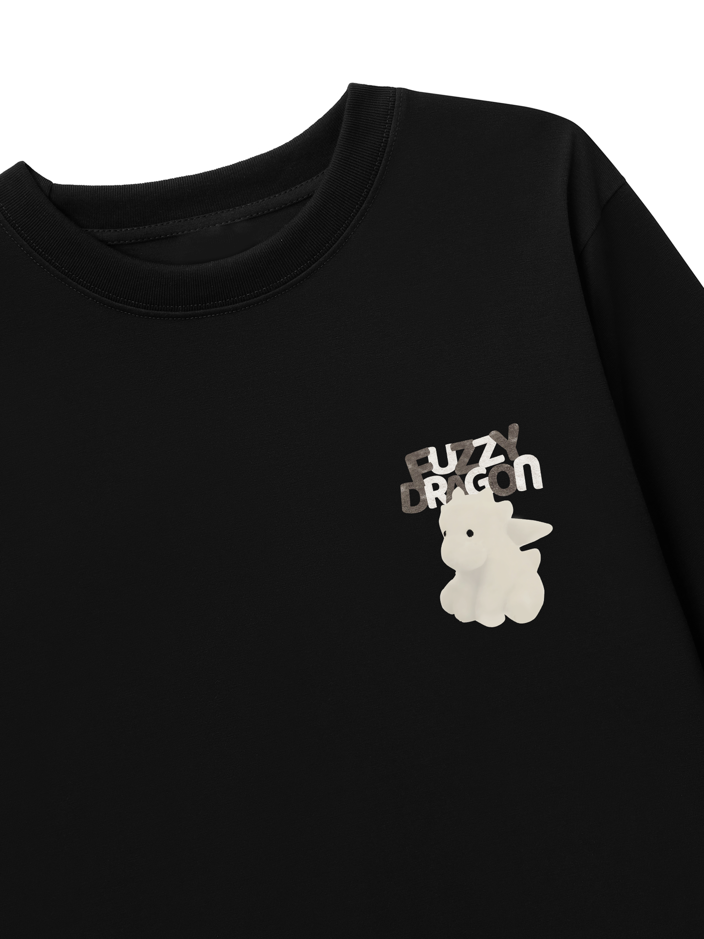 Áo Thun Dài Tay Fuzzy Font Dragon