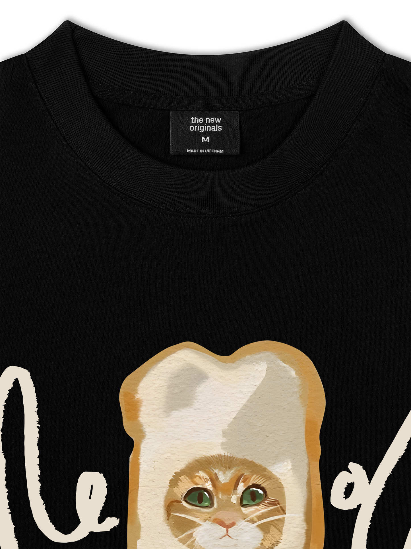 Áo Thun Relaxed Fit Animal Mood Toast Face Cat