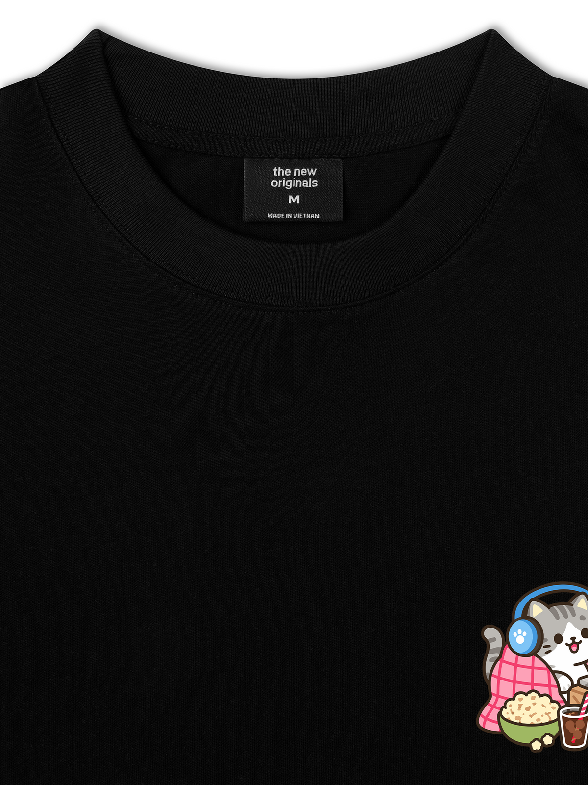 Áo Thun Relaxed Fit Thích Cày Phim-Mèo Xám Sọc