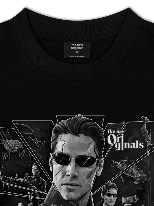 Áo Thun Relaxed Fit Movie Matrix Black And White