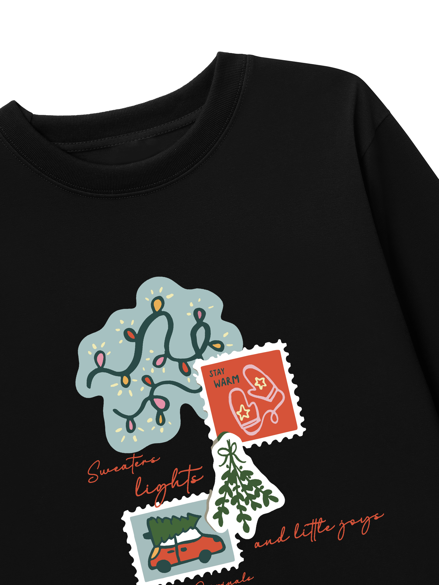 Áo Thun Dài Tay Sweater, lights, and little joy