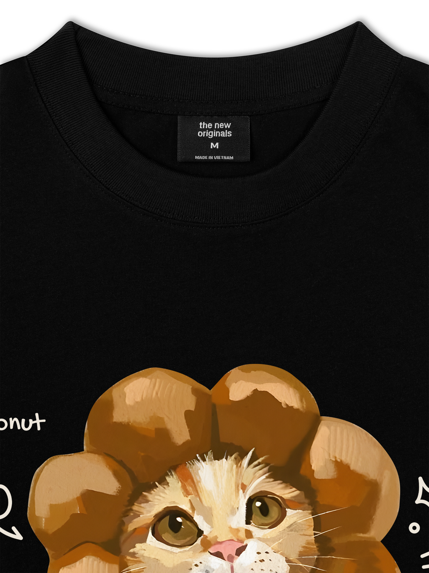 Áo Thun Relaxed Fit Animal Mood Mochi Donut Cat