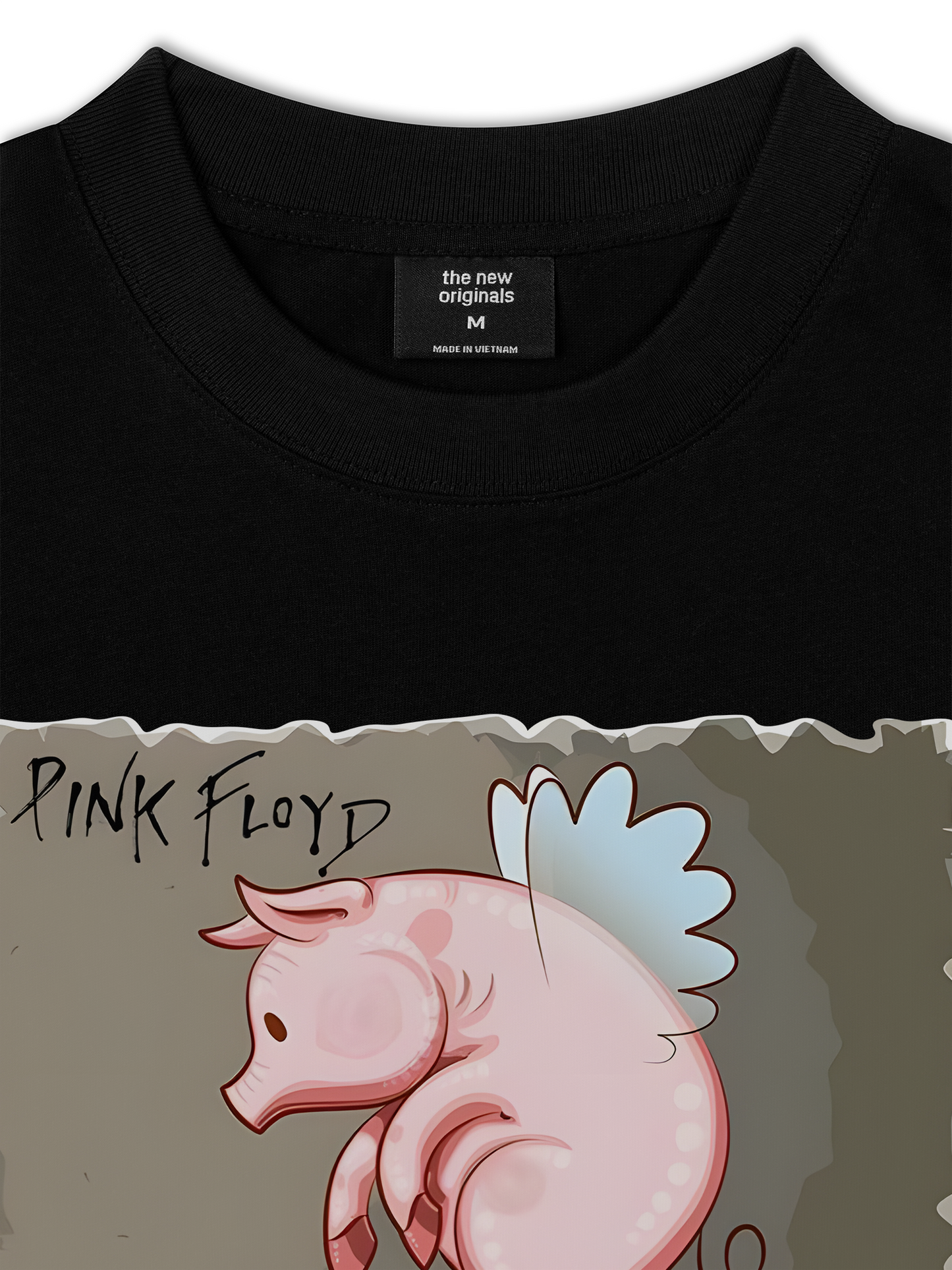 Áo Thun Relaxed Fit Pink Floyd Pig Art