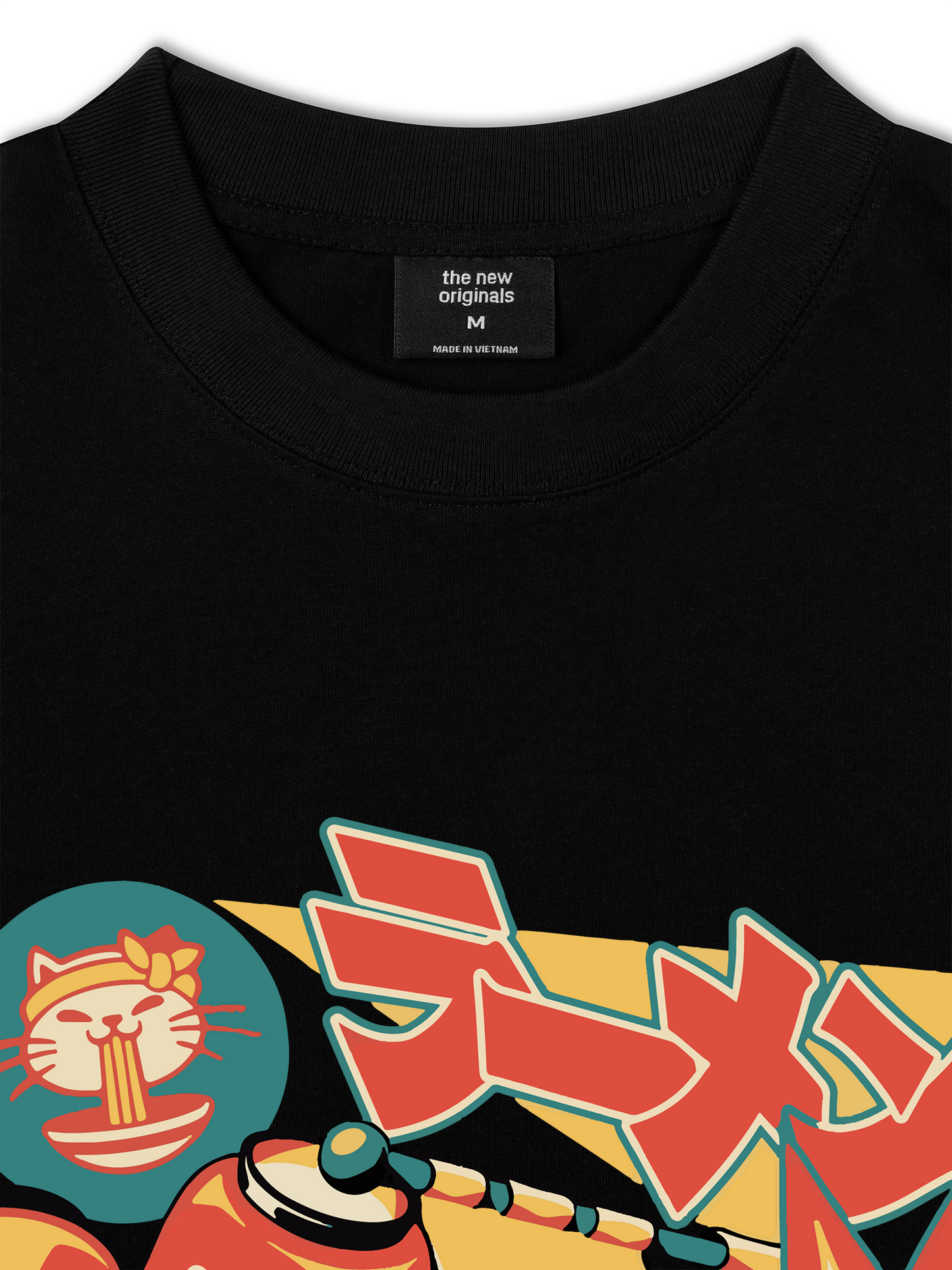Áo Thun Relaxed Fit Ramen Neko