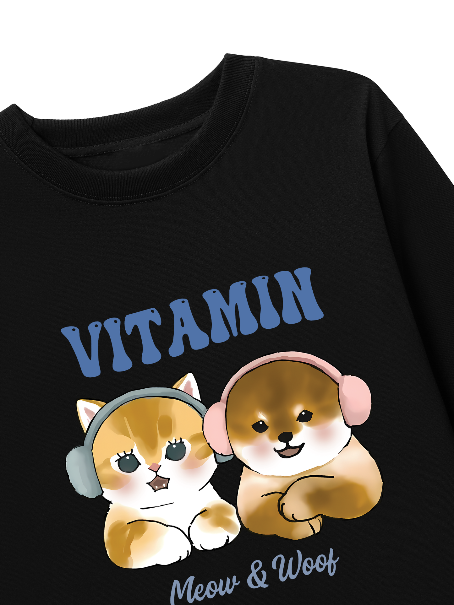 Áo Thun Dài Tay Vitamin Meow And Woof