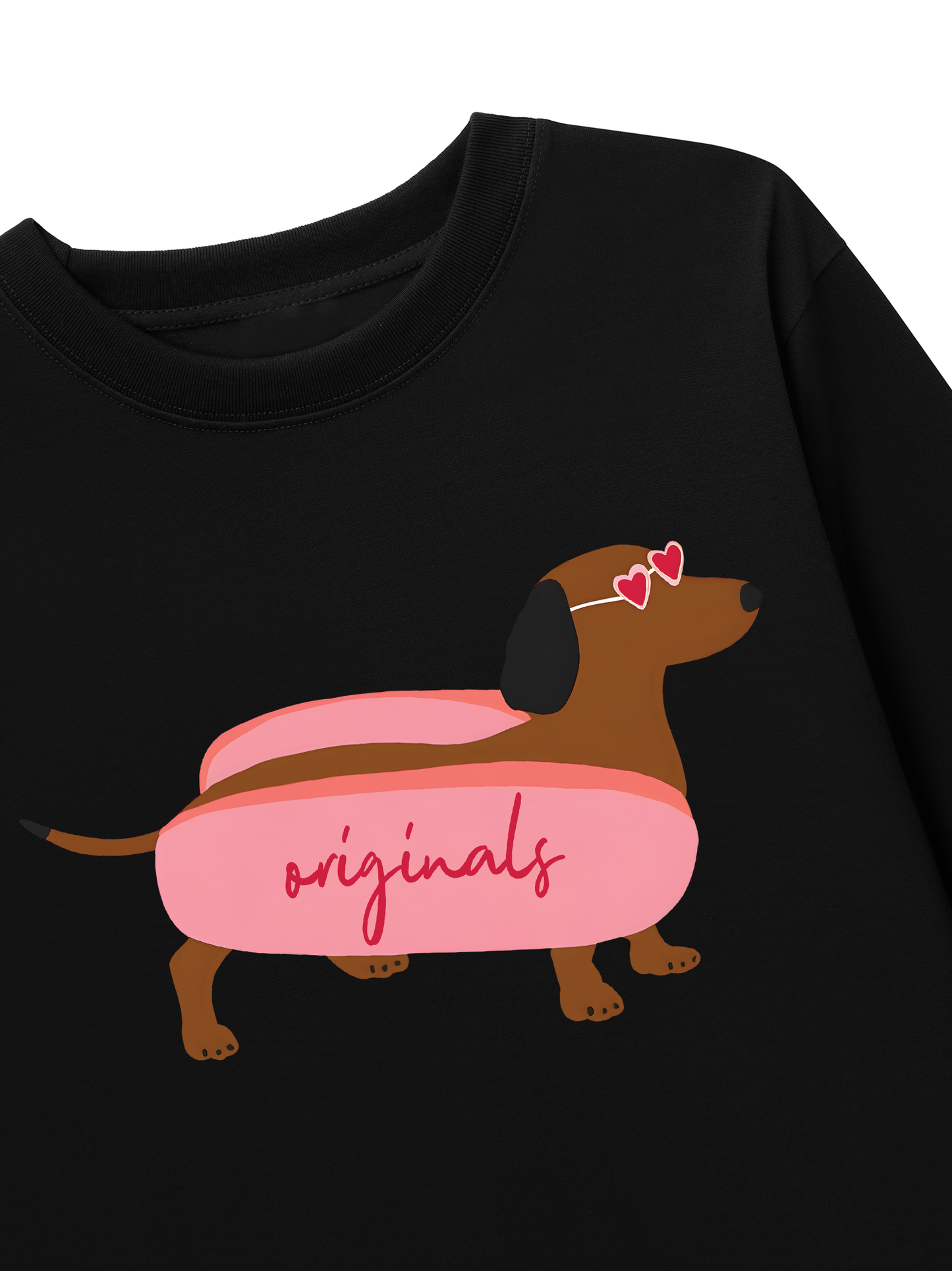 Áo Thun Dài Tay Pink Dachshund