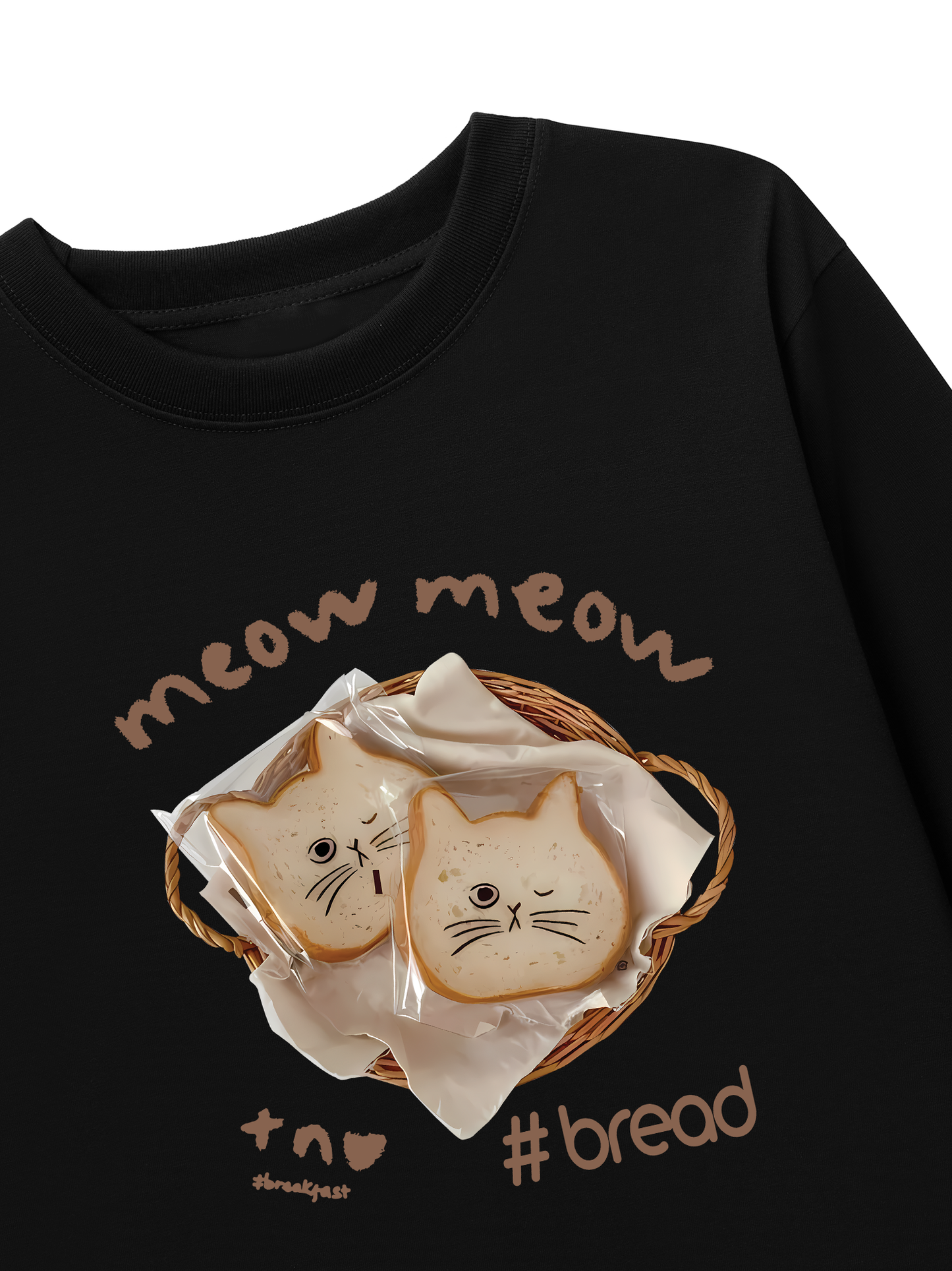 Áo Thun Dài Tay Sweet Pastry Meow Meow Bead