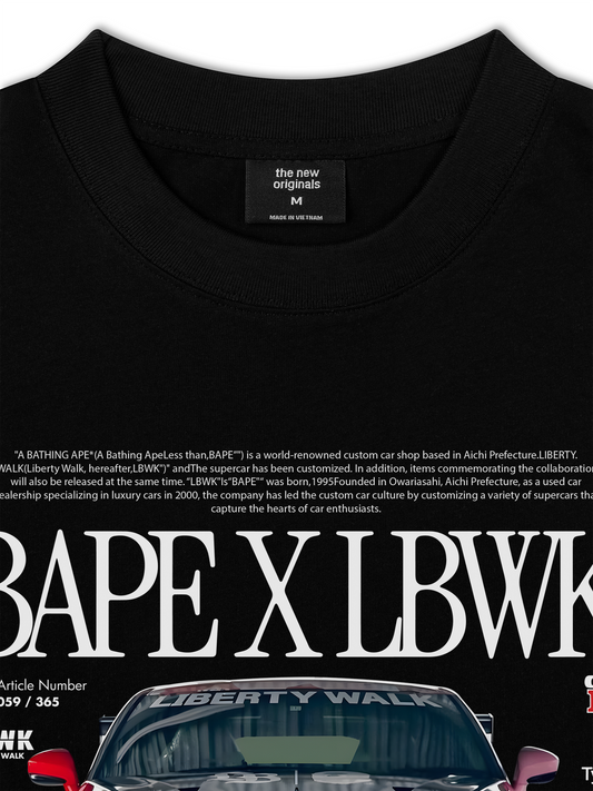 Áo Thun Relaxed Fit Car Bape X LBWK GT-R R35