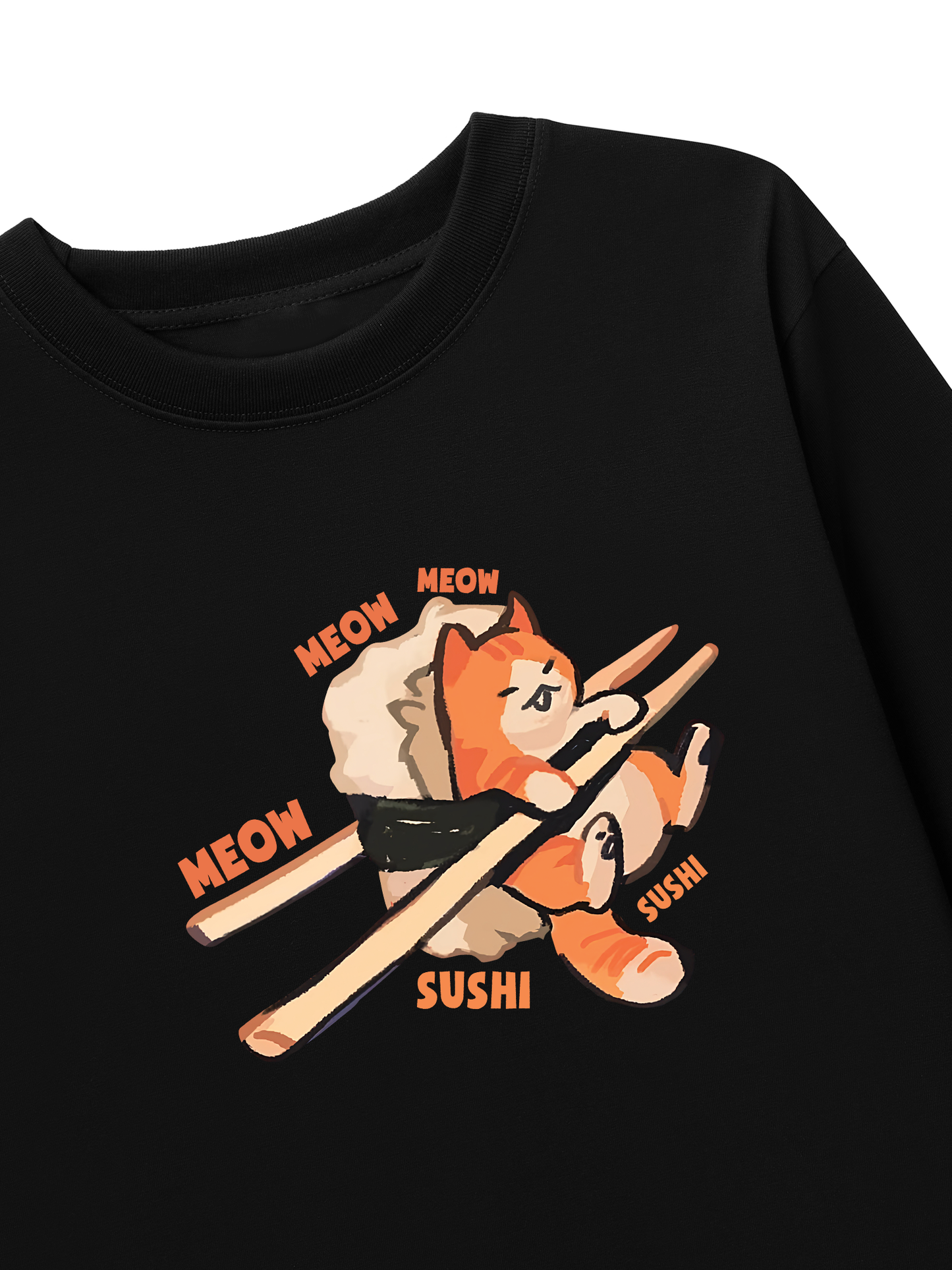 Áo Thun Dài Tay Sushi Meow