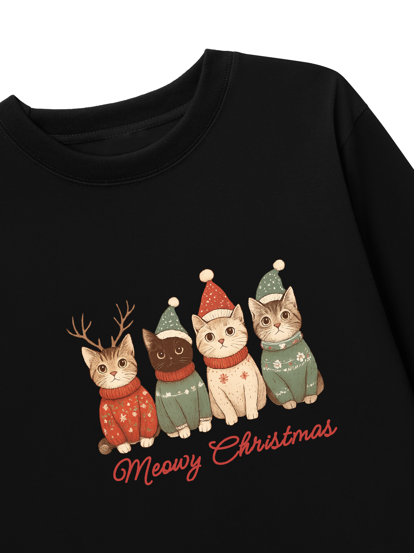Áo Thun Dài Tay Meowy Christmas