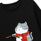 Áo Thun Dài Tay Funny Couple Xmas Cat