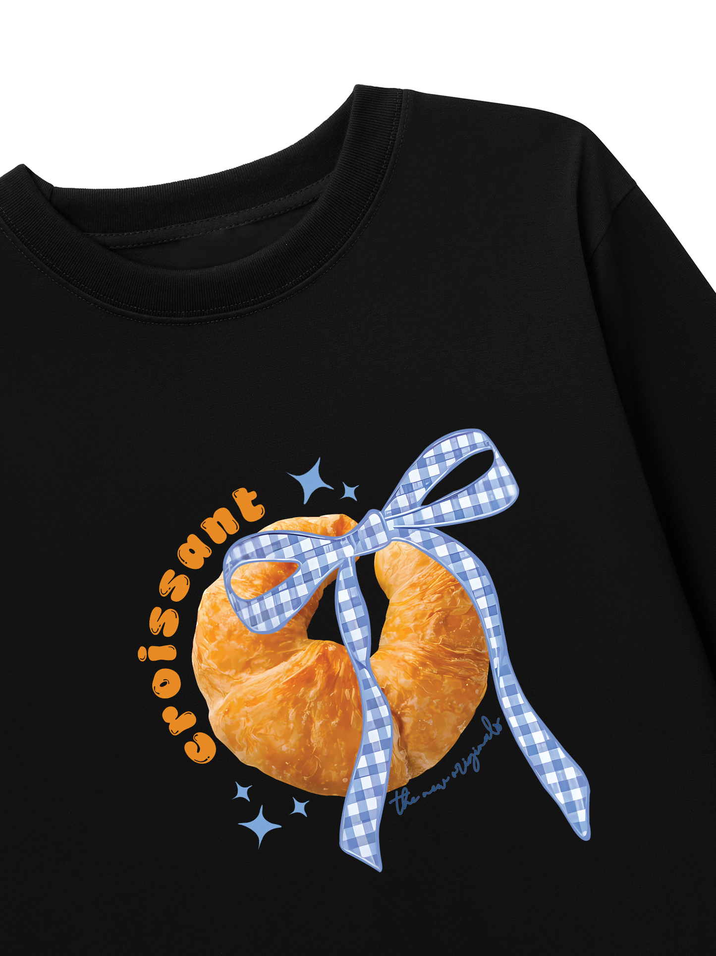 Áo Thun Dài Tay Sweet Pastry BLue Plaid Bow
