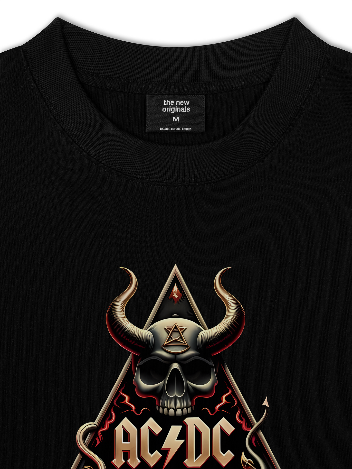 Áo Thun Relaxed Fit AC DC Logo Skull Cannon