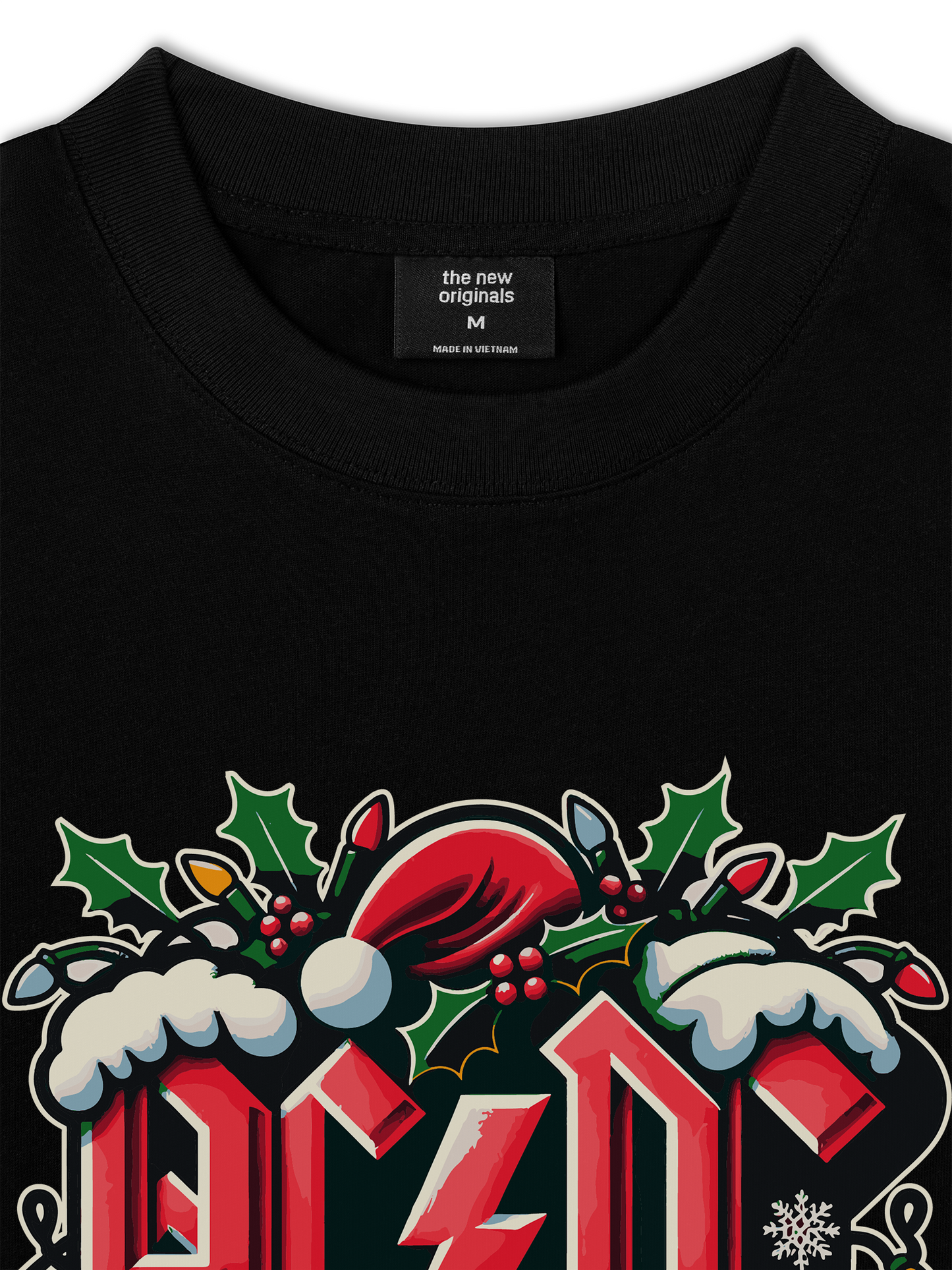 Áo Thun Relaxed Fit Music Rock AC DC Christmas Sign