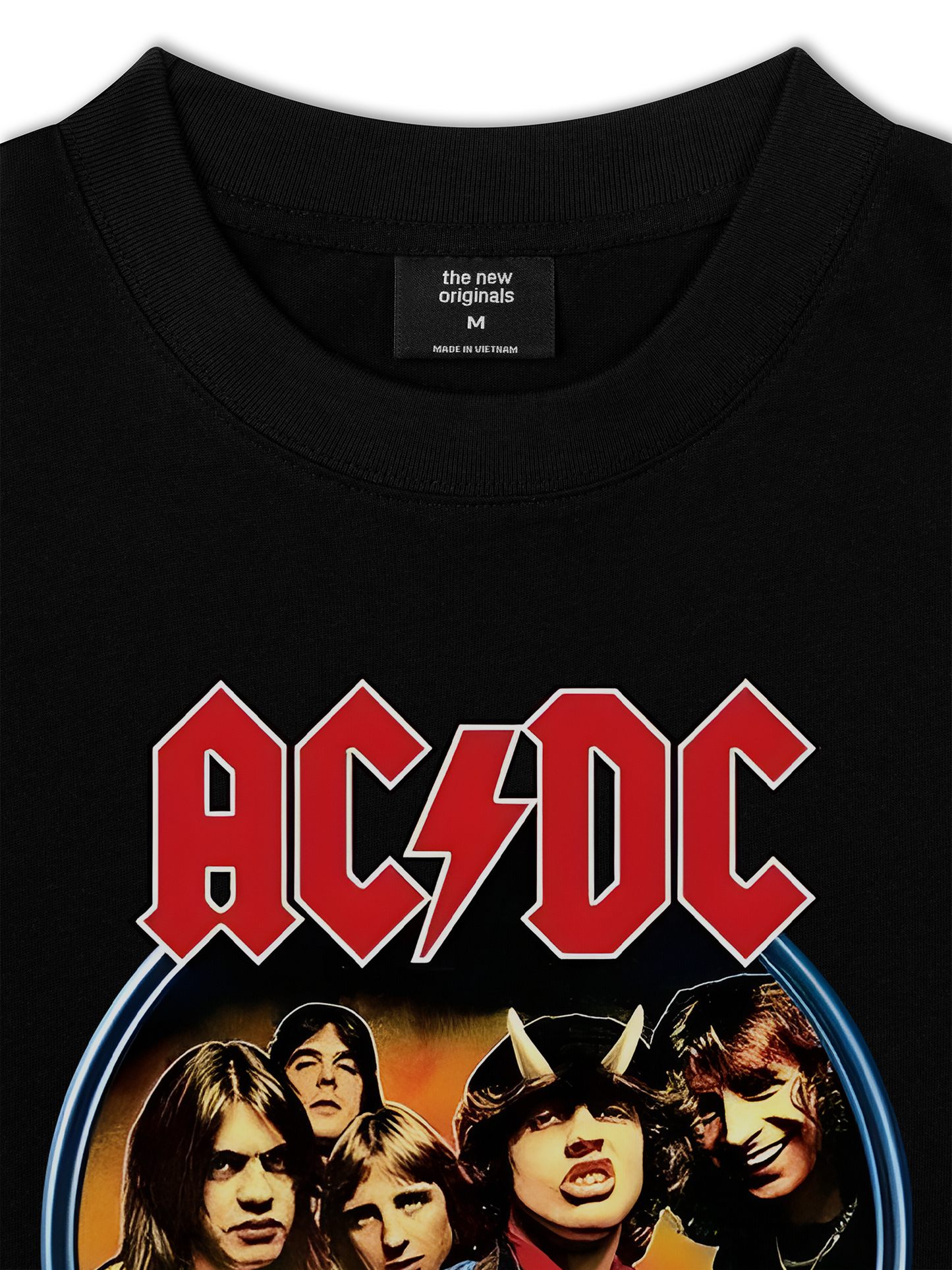 Áo Thun Relaxed Fit AC DC High Way To Hell Flame