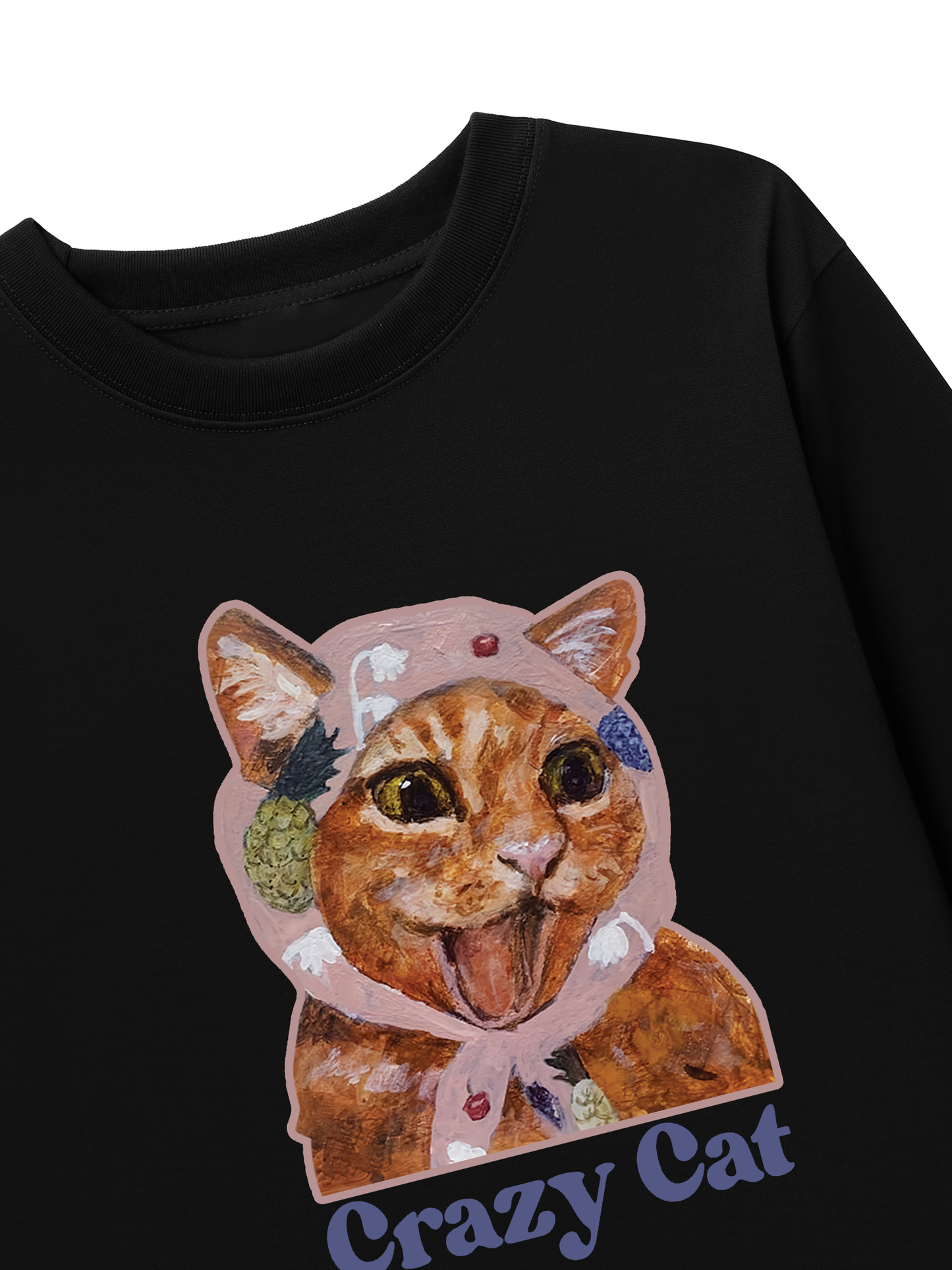 Áo Thun Dài Tay Crazy Cat