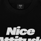 Áo Thun Relaxed Fit Life Vibe Nice Attitude