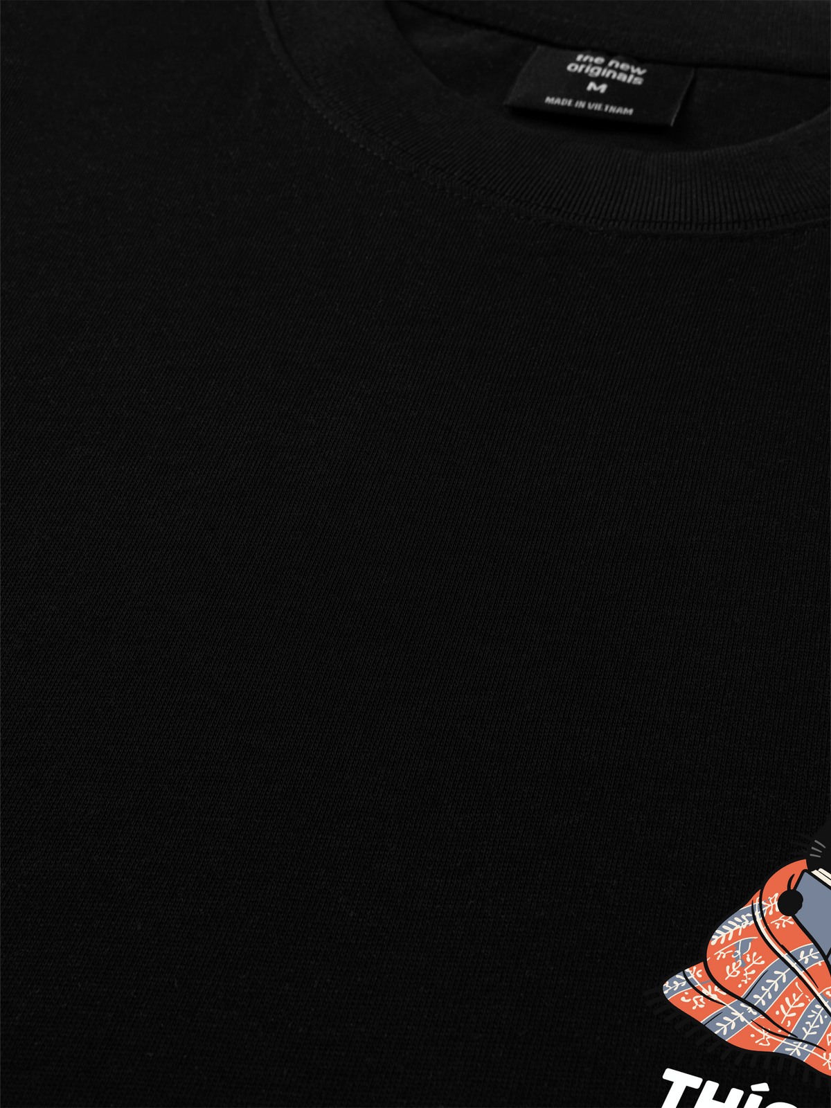 Áo Thun Relaxed Fit Thích Đọc Sách-Mèo Đen