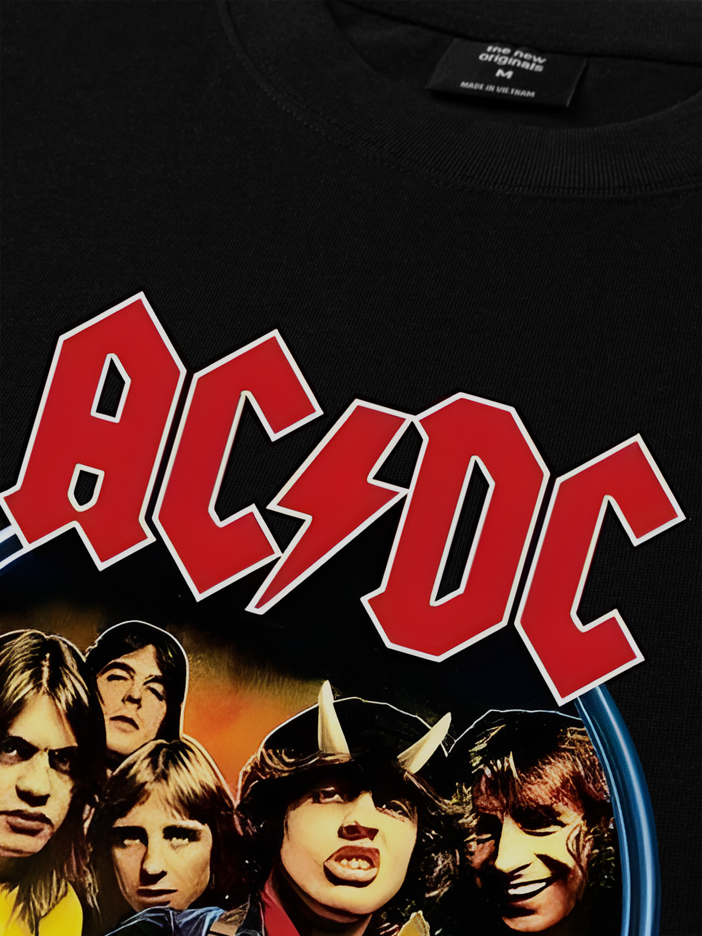 Áo Thun Relaxed Fit AC DC High Way To Hell Flame