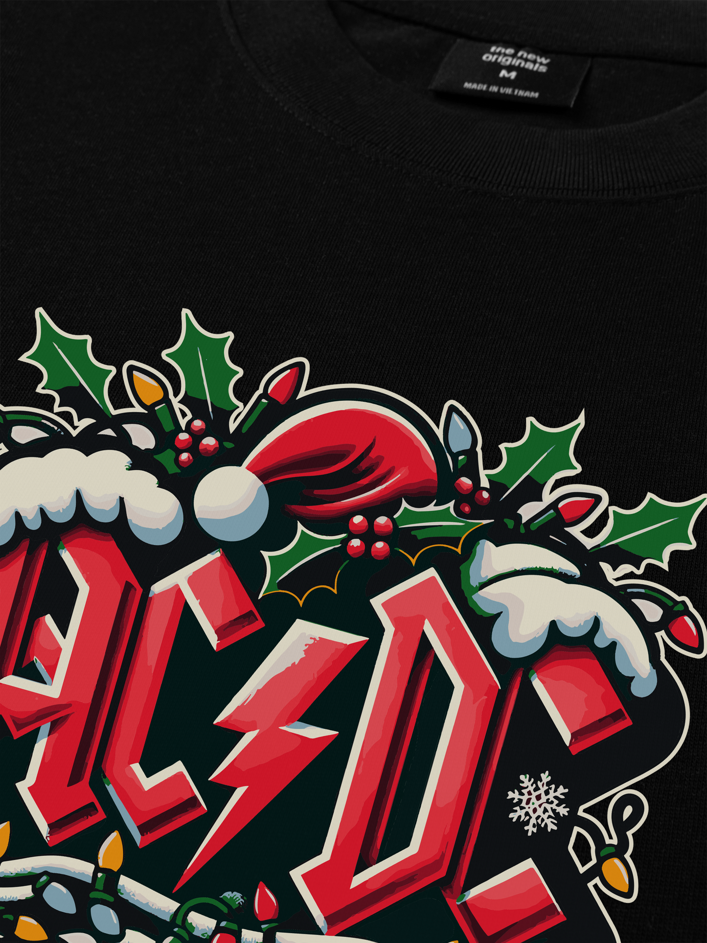 Áo Thun Relaxed Fit Music Rock AC DC Christmas Sign