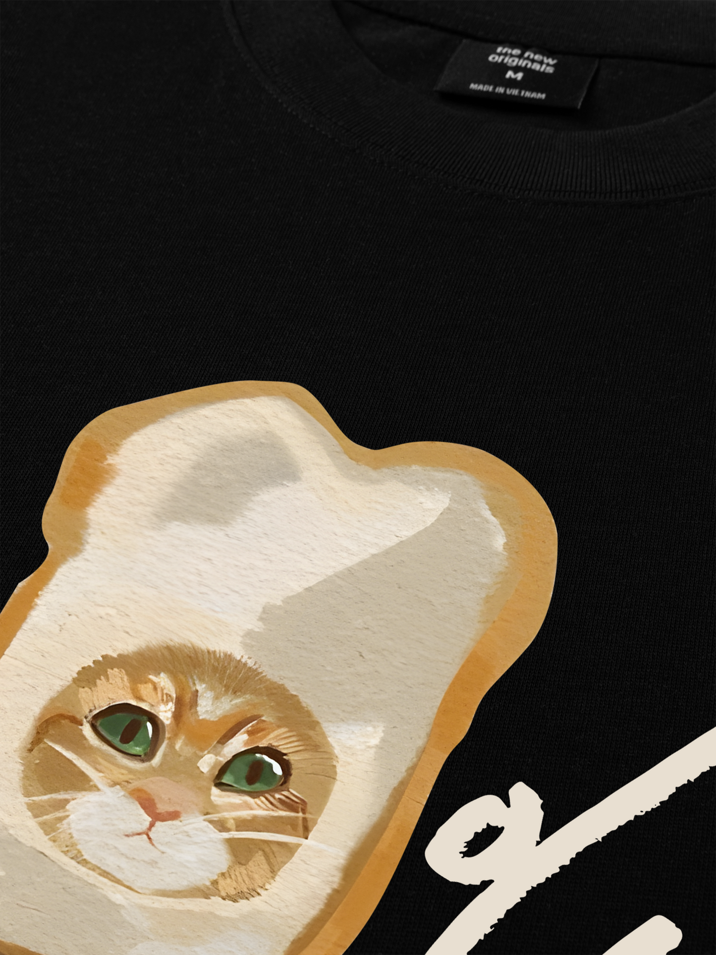 Áo Thun Relaxed Fit Animal Mood Toast Face Cat