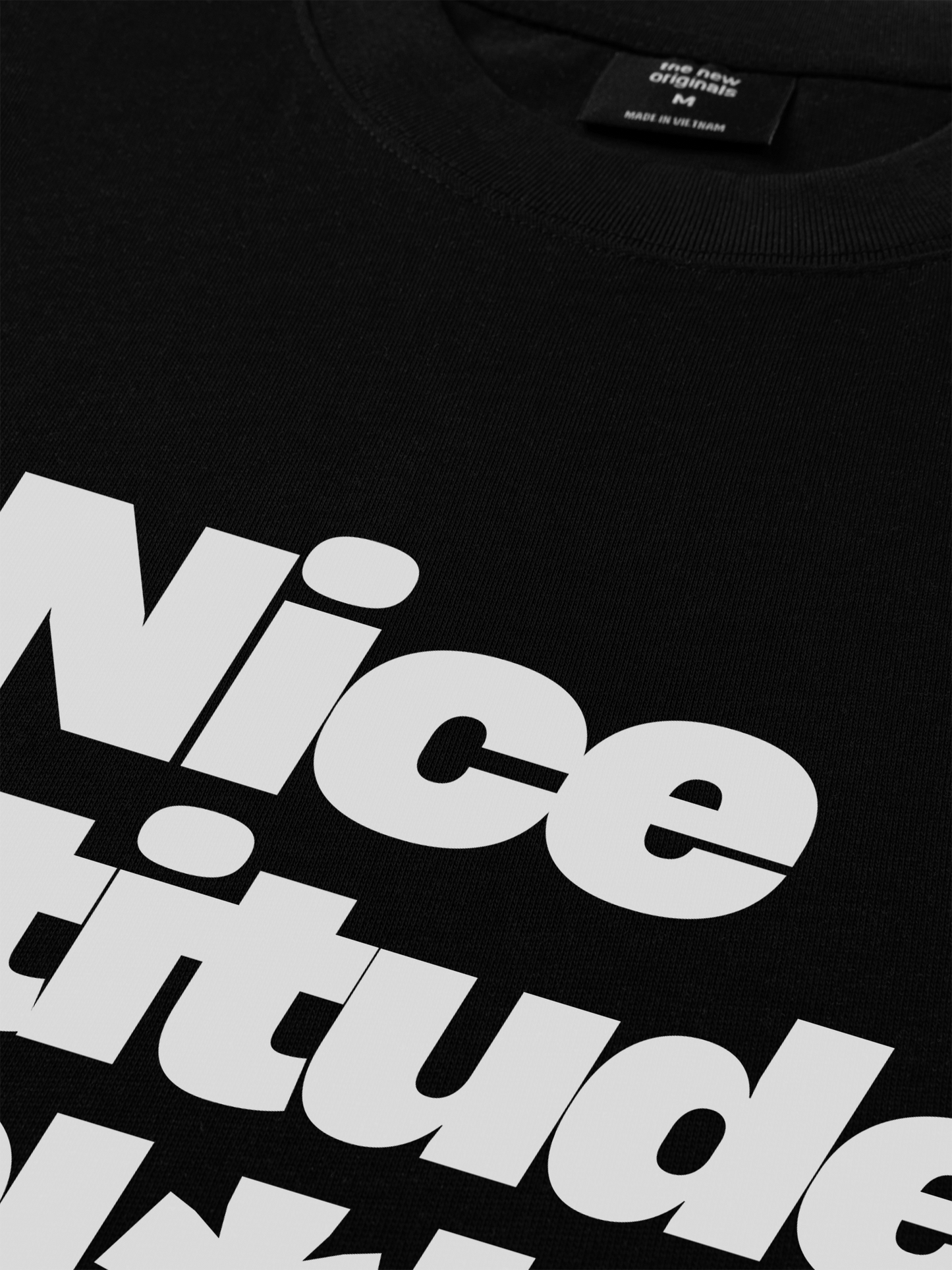 Áo Thun Relaxed Fit Life Vibe Nice Attitude