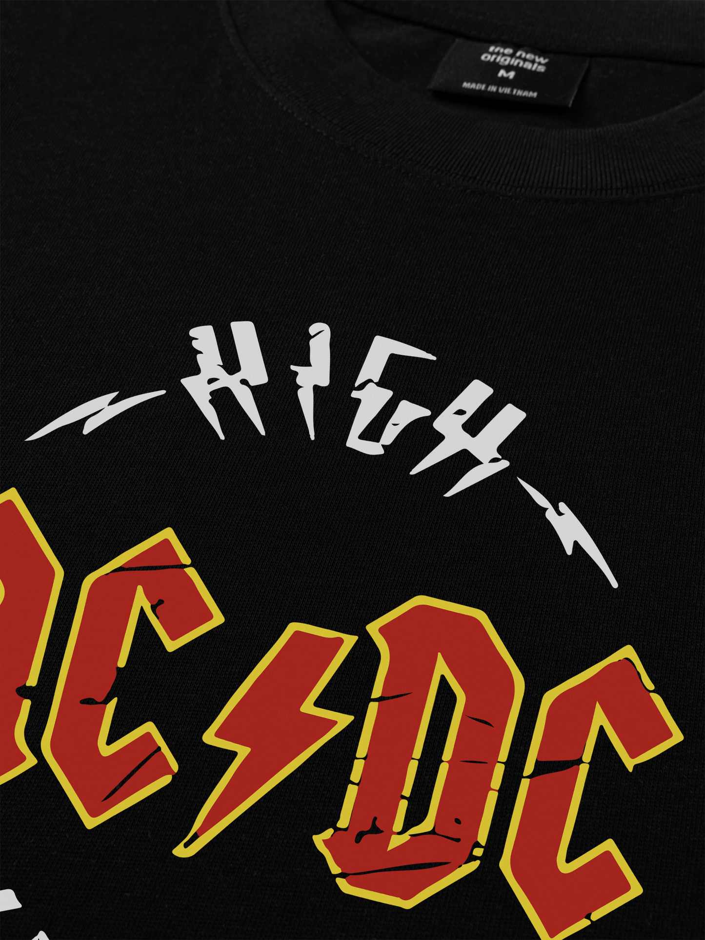 Áo Thun Relaxed Fit Music Rock AC DC High Voltage